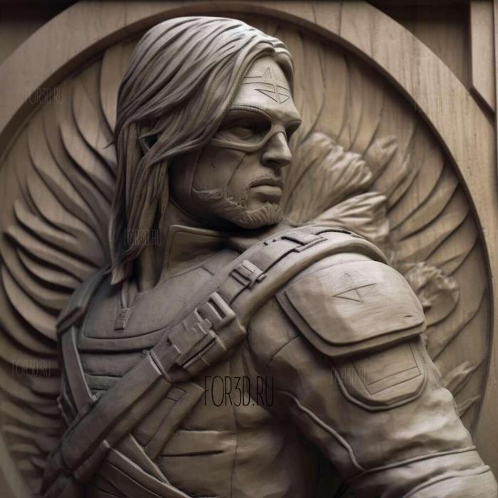 Winter Soldier 2 stl model for CNC